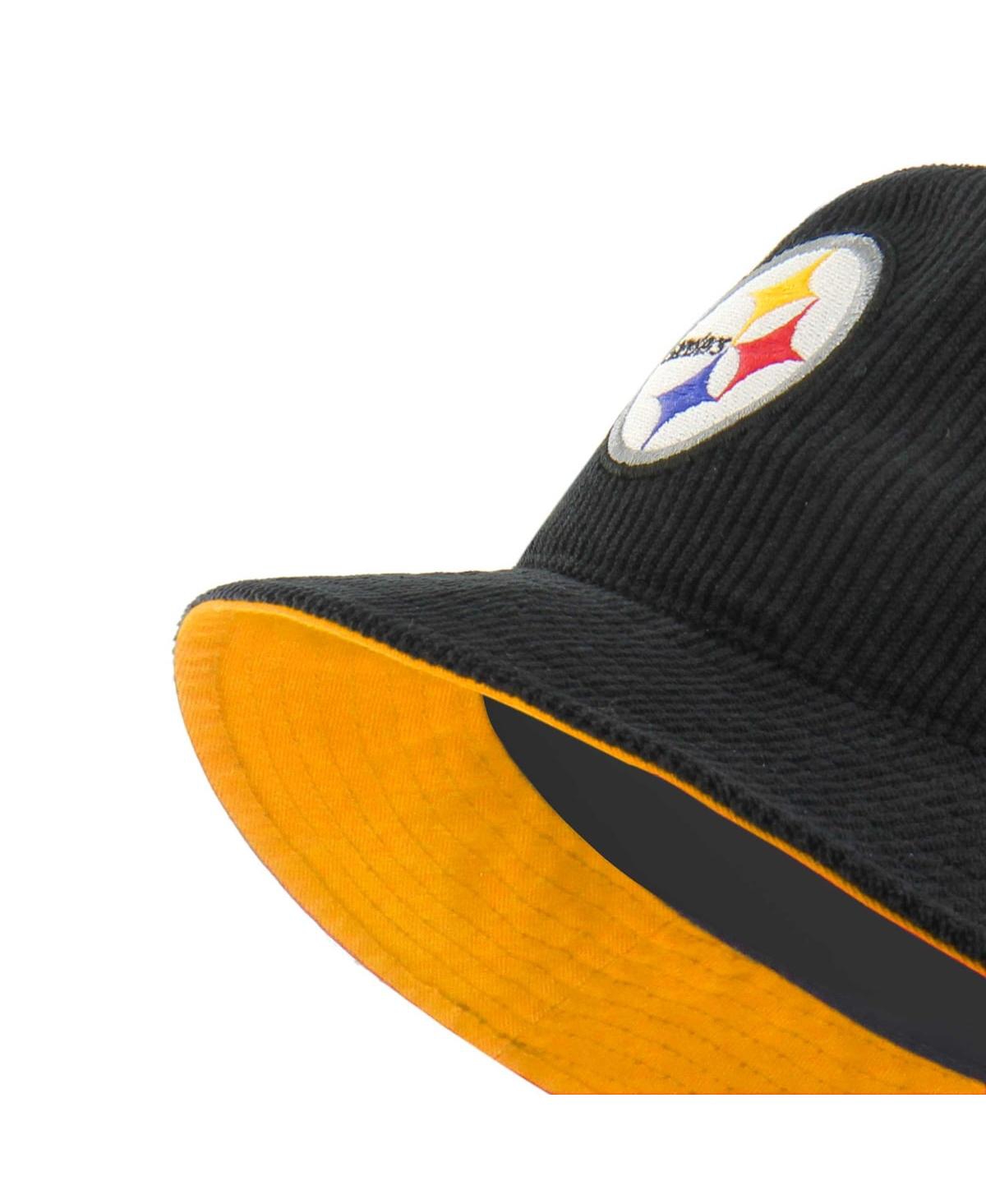 47 Brand Men's ' Black Pittsburgh Steelers Thick Cord Bucket Hat In Black