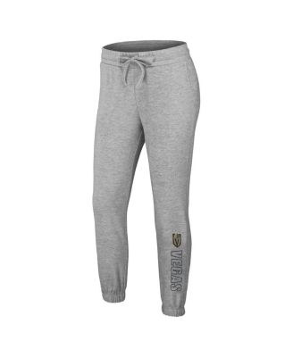 Women's Heather Gray Vegas Golden Knights Knit Long Sleeve Tri-Blend T-shirt and Pants Sleep Set