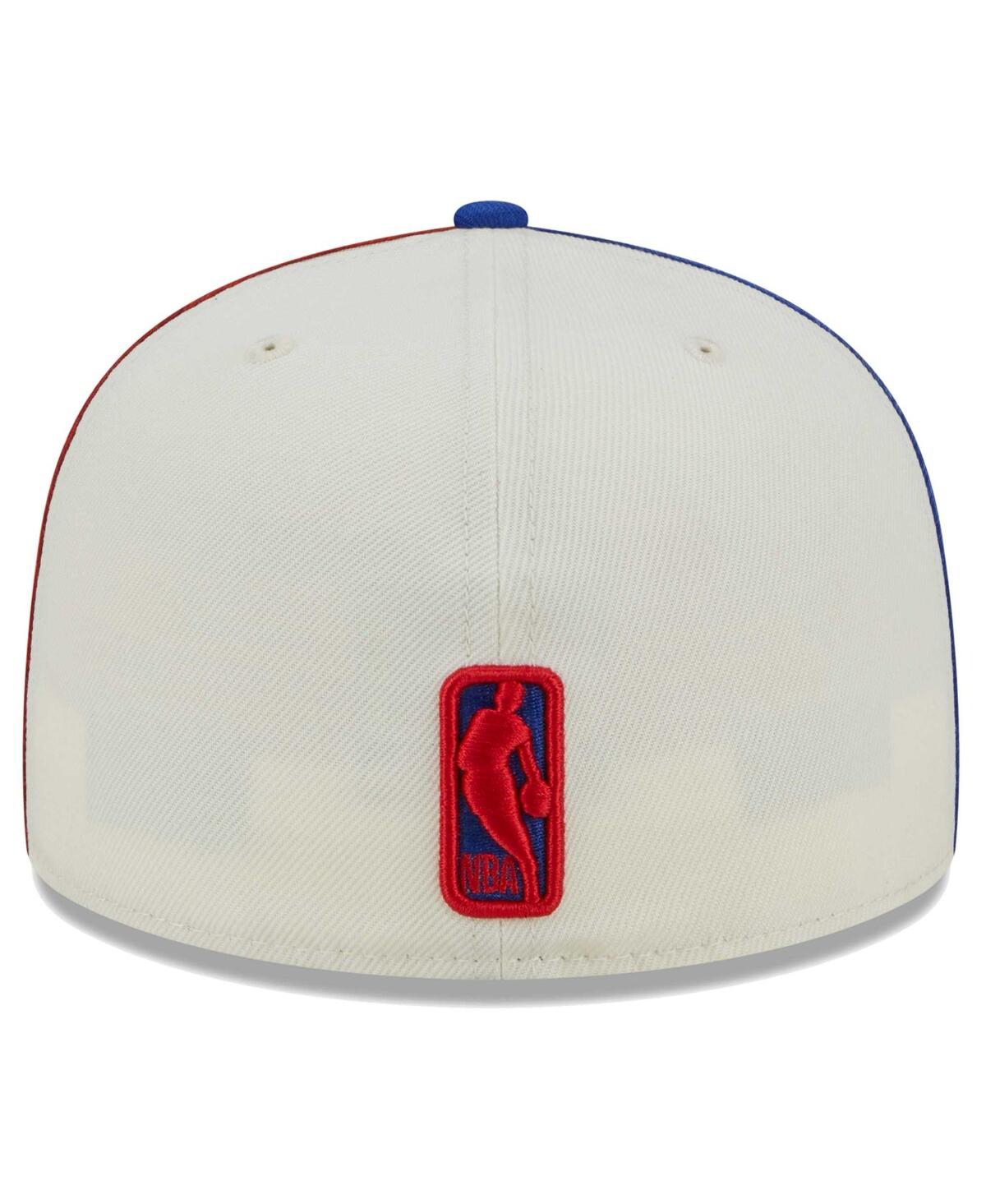 Men's New EraPhiladelphia 76ers Piped Pop Panel 59FIFTY Fitted Hat - Cream