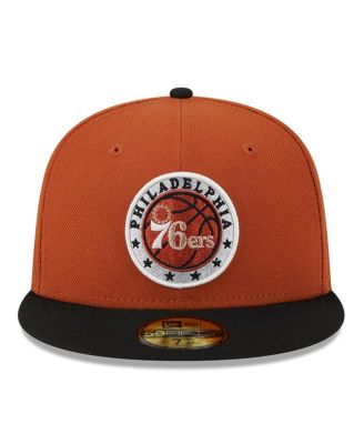 Men's Rust, Black Philadelphia 76ers Two-Tone 59FIFTY Fitted Hat
