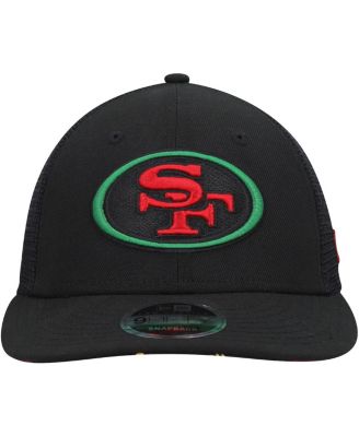 Men's Black San Francisco 49ers Black Excellence Collection Trucker Low Profile 9FIFTY Snapback Hat