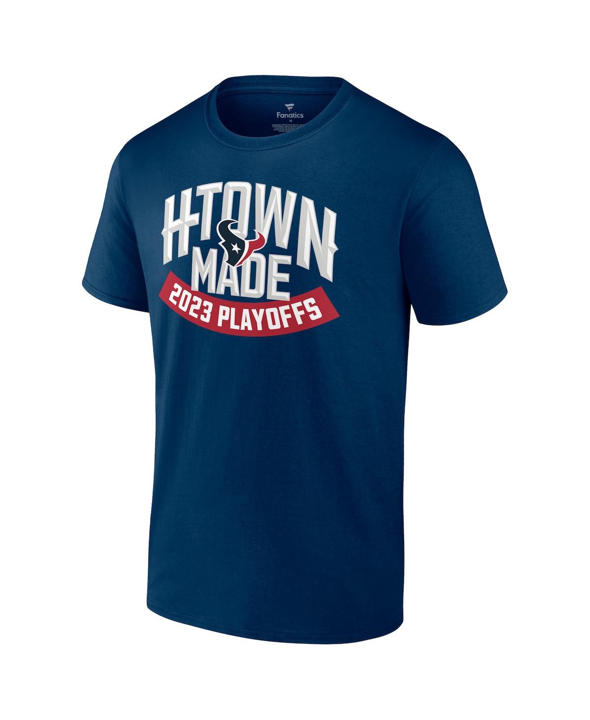 Men's FanaticsHouston Texans 2023 Nfl Playoffs H-Town Made T-shirt - Navy