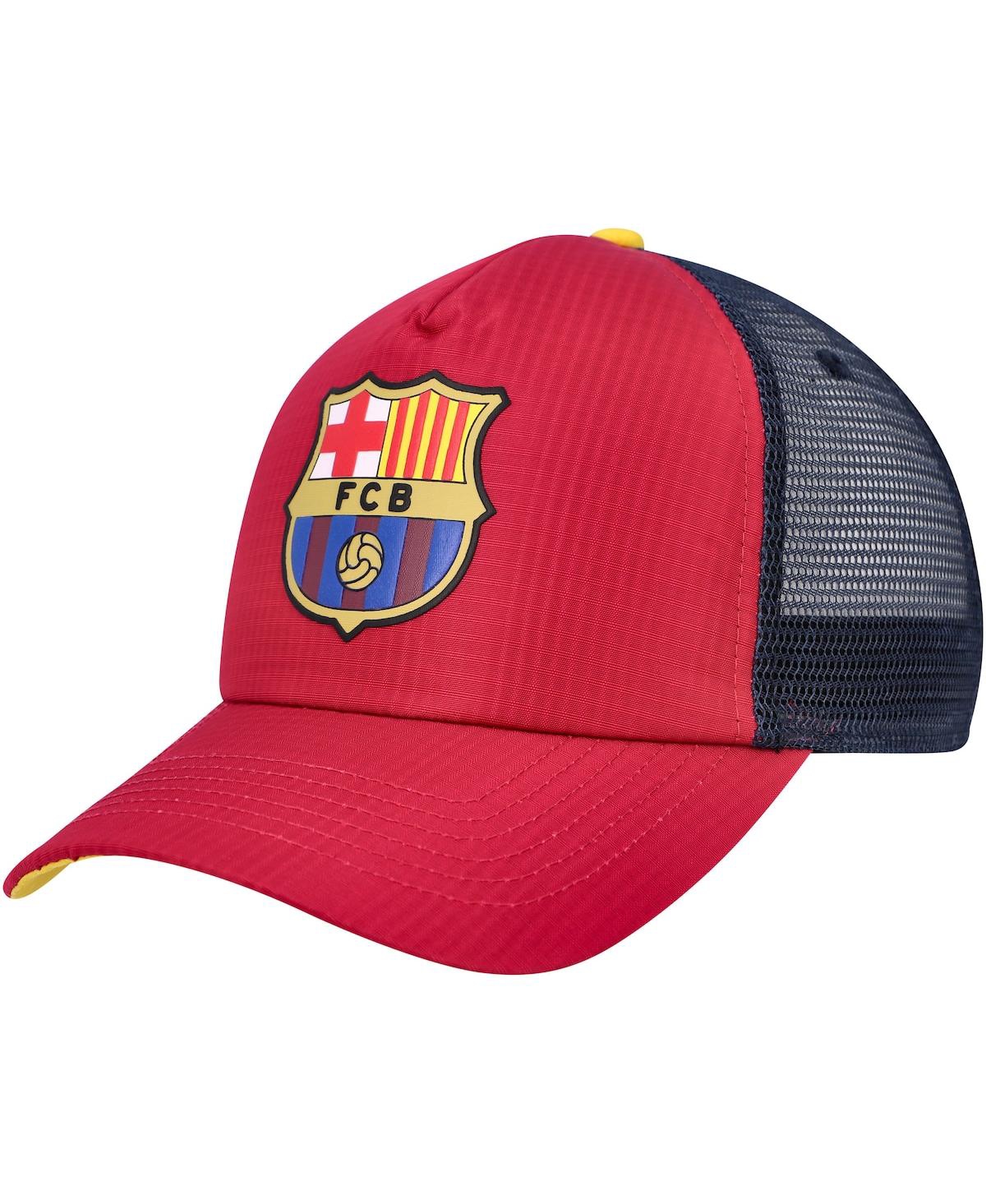 Men's Red Barcelona Aspen Trucker Adjustable Hat - Red