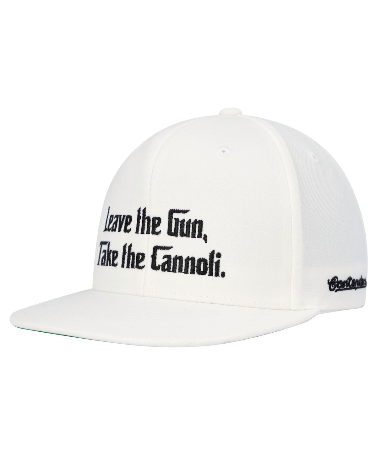 Men's and Women's Contenders Clothing White The Godfather Leave the Gun, Take the Cannoli Snapback Hat - White