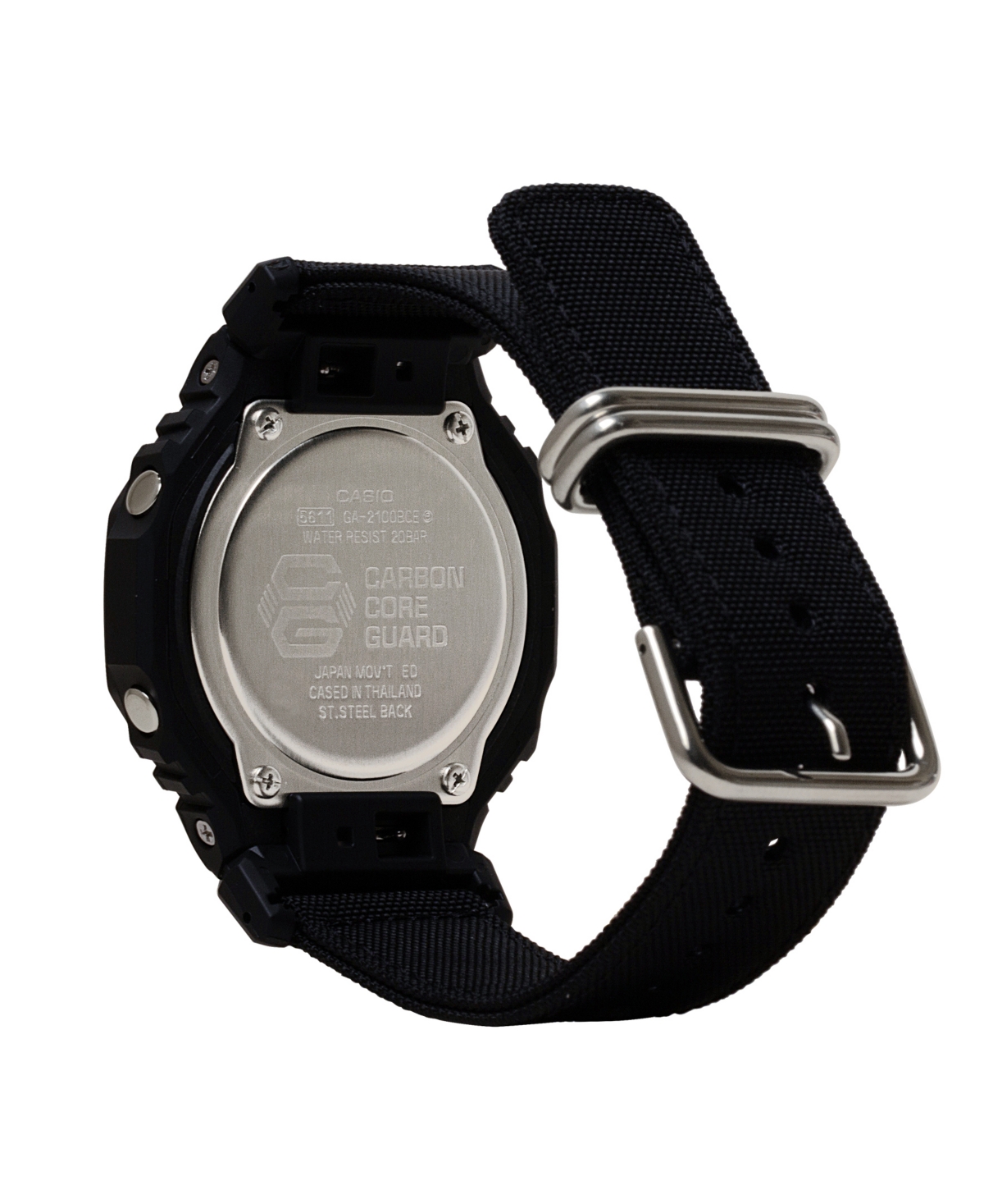Shop G-shock Men's Analog Digital Black Cordura And Resin Watch, 45.4mm, Ga2100bce-1a