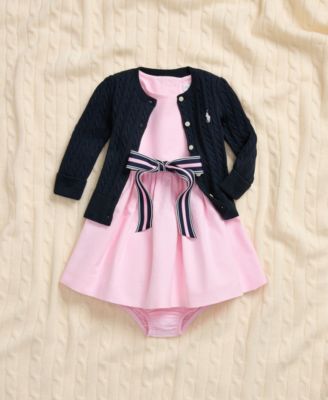 Baby Girls Cable-Knit Cotton Cardigan