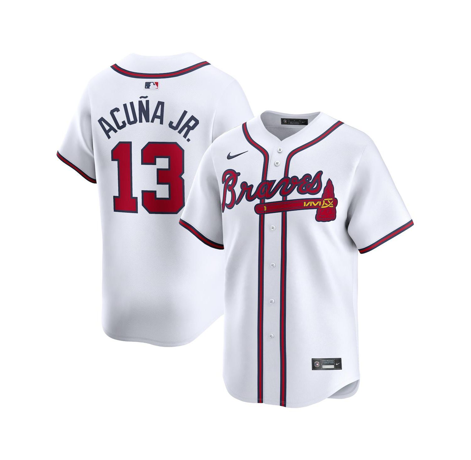 Men's Ronald Acuna Jr. White Atlanta Braves Home Limited Player Jersey