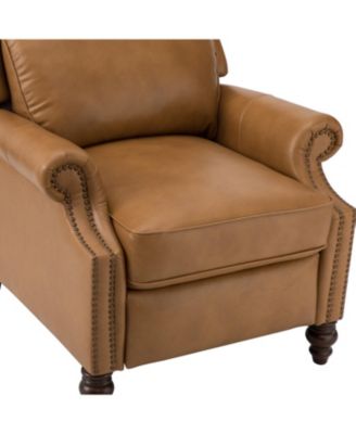 Pierce Genuine Leather Recliner with Nailhead Trims