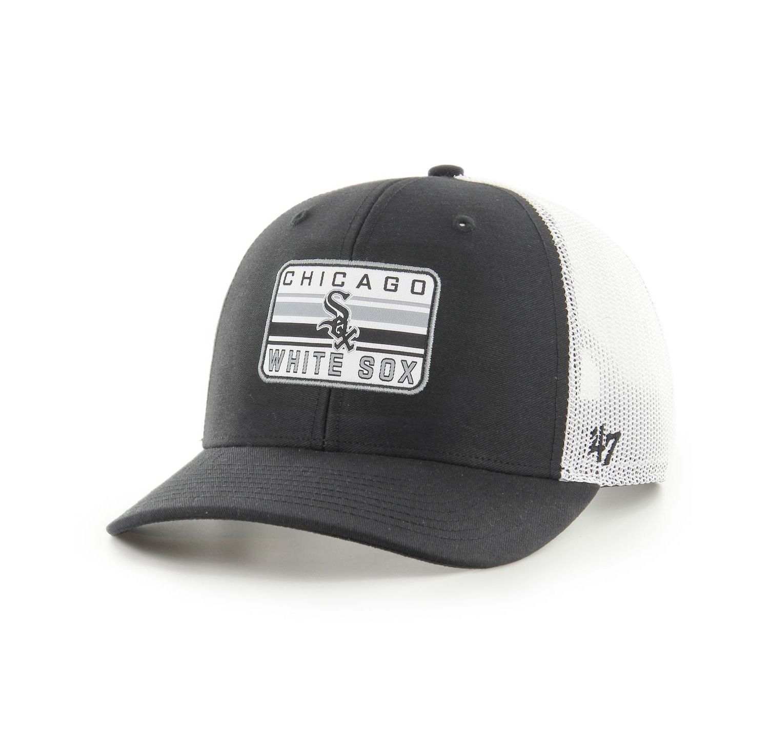 Men's Black Chicago White Sox Drifter Trucker Adjustable Hat