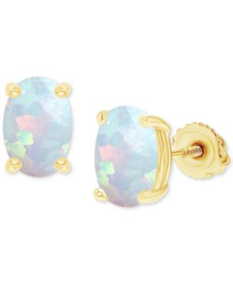 Lab-Grown Opal Screw Back Closure Stud Earrings (5/8 ct. t.w.) 