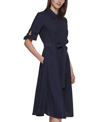 Calvin Klein Women s Tied Sleeve Shirtdress Macy s