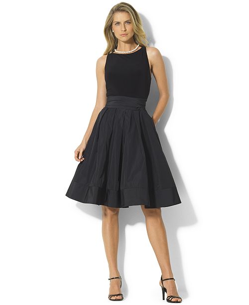 Lauren Ralph Lauren Pleated Cocktail Dress & Reviews - Dresses - Women - Macy&#39;s