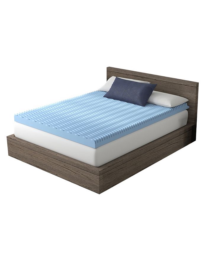 Zayton Topper In Gel Memory Foam Convoluto - Matte Doppie, Traspirante E Rinfrescante, Spessore 2.5/5cm - 2