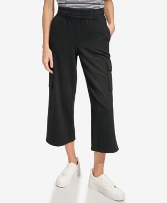 Marc New York - Women's French Terry Cropped Cargo Pants