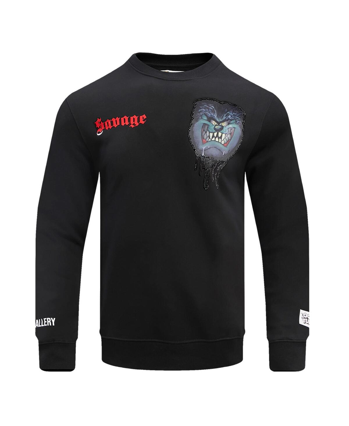 Freeze Max Men's And Women's  Black Looney Tunes Taz Savage Horror Pullover Sweatshirt In Black