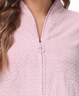 Women's Front Zipper Plush Robe