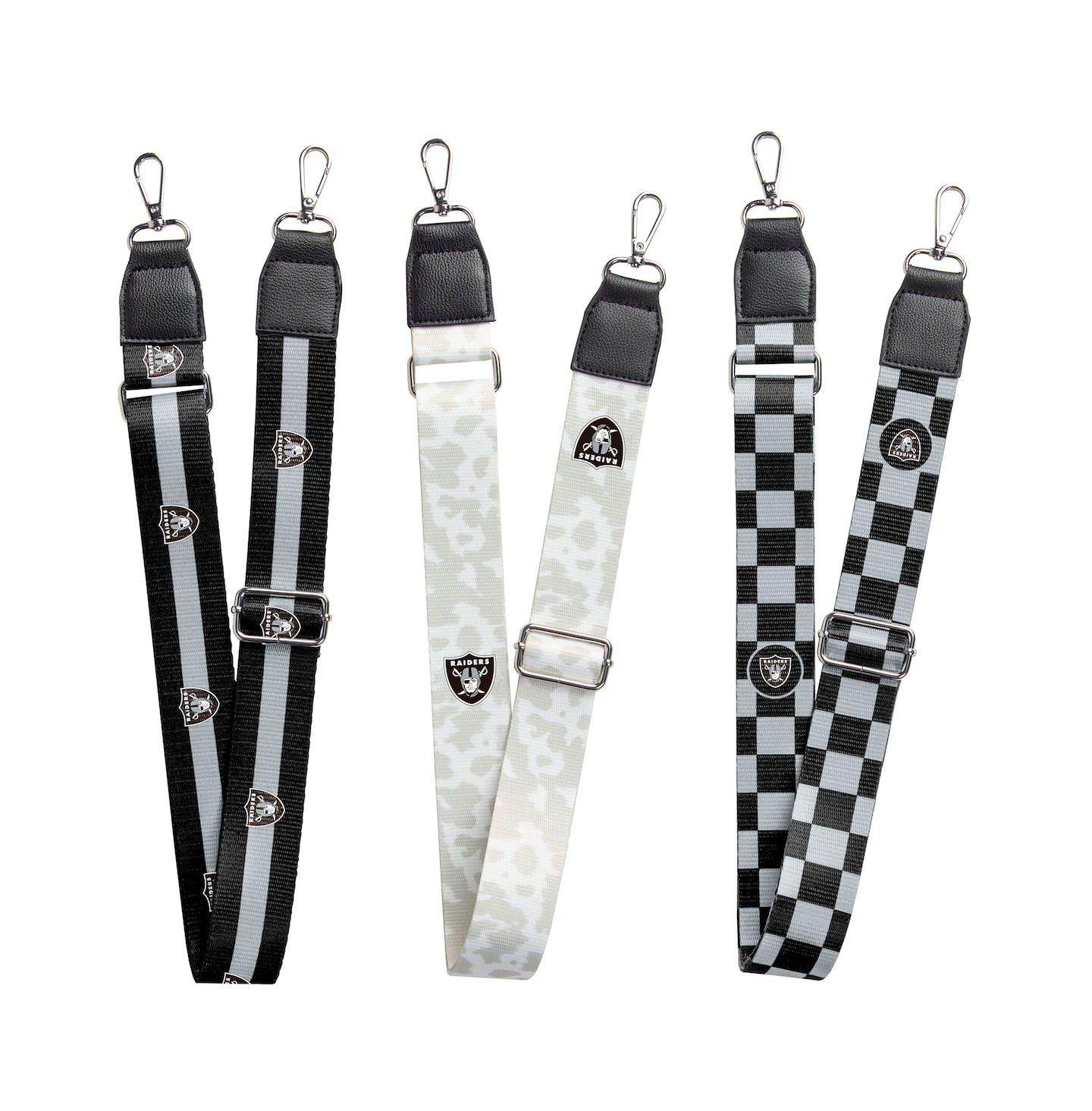 Женские сумки Logo Brands Las Vegas Raiders 3-Pack Bag Strap Set — фото 1