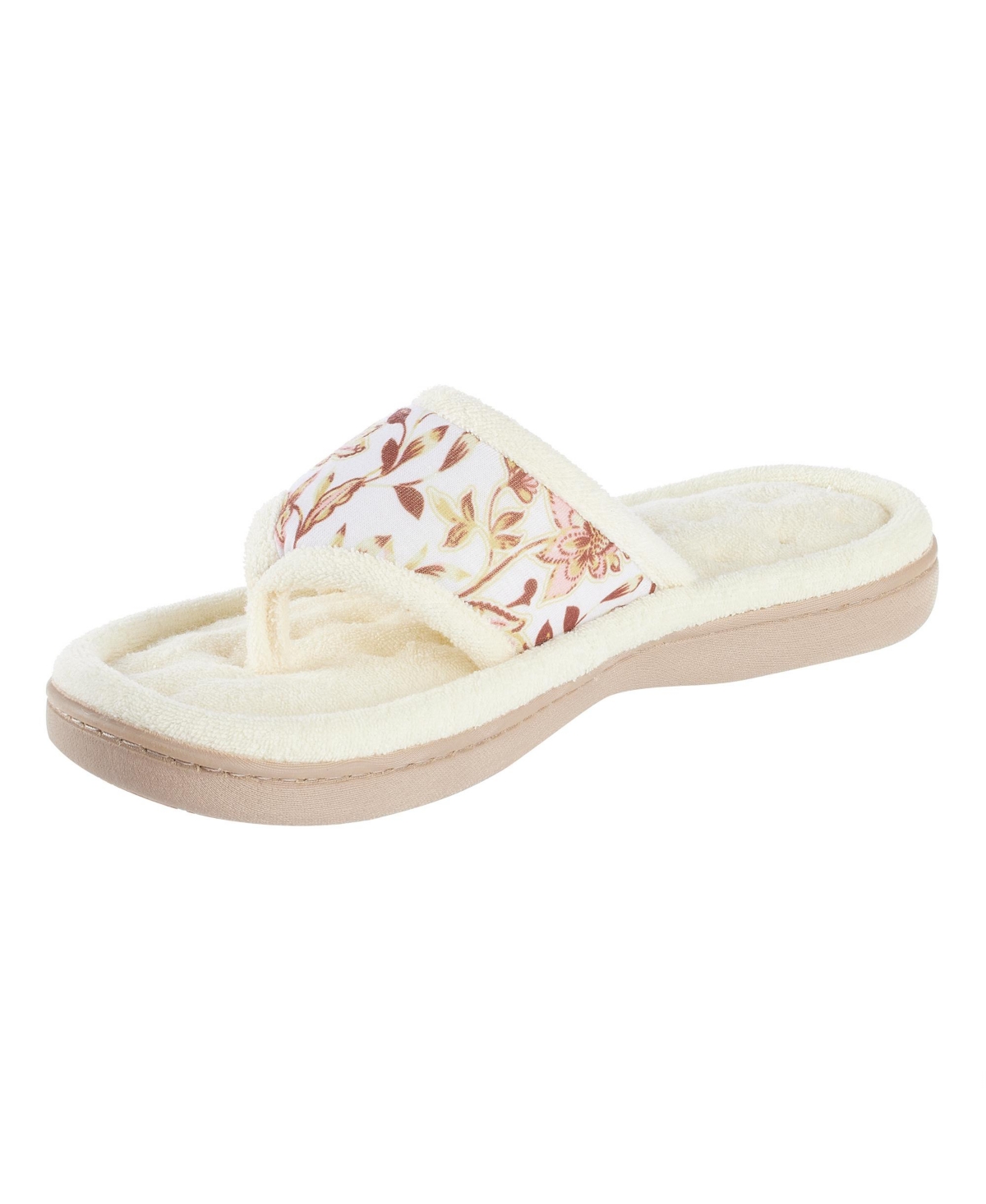 Isotoner Signature Women's Georgie Floral Print Thong Slippers