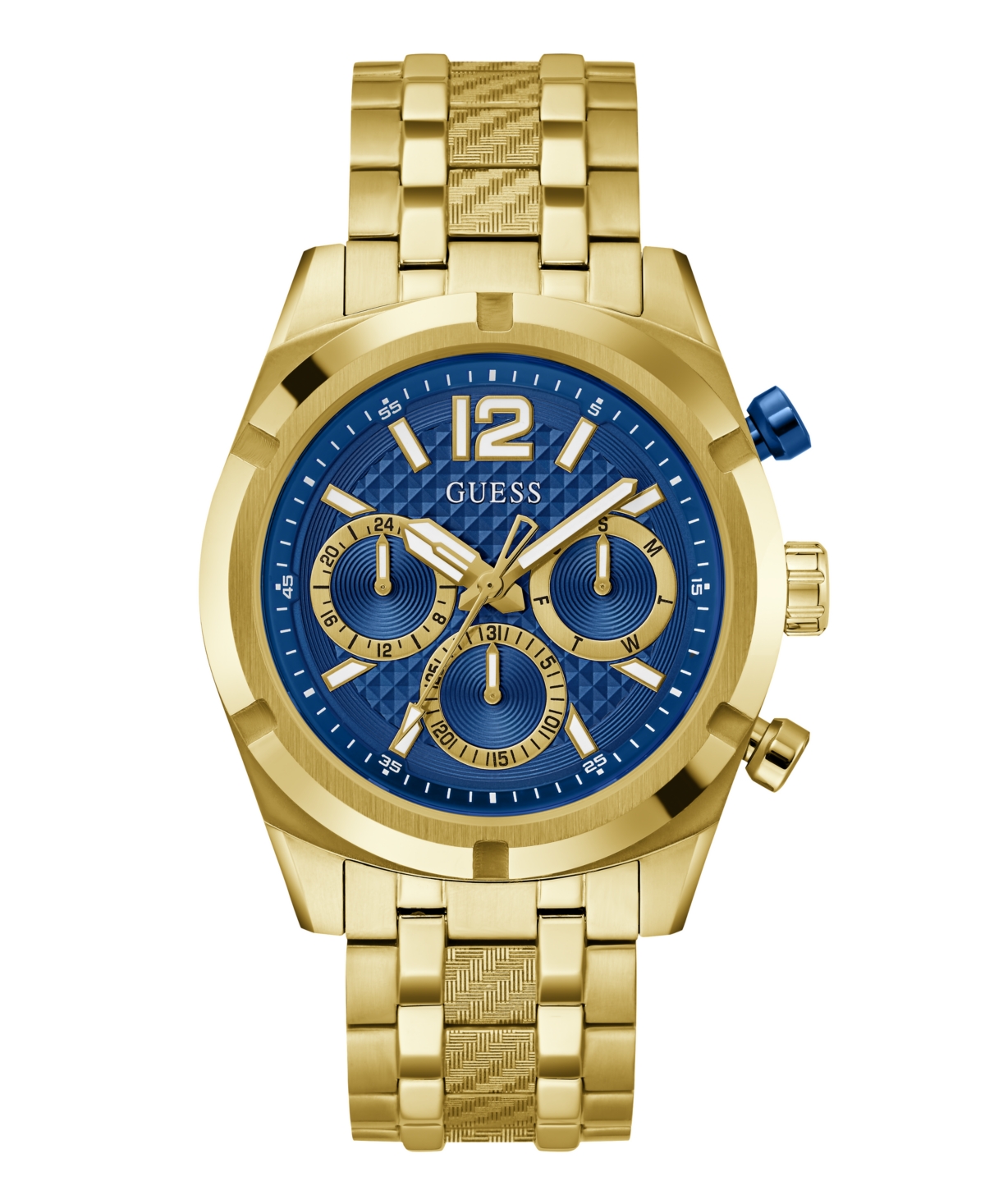 Guess Men's Analog Gold-tone Steel Watch 44mm In Gold Tone