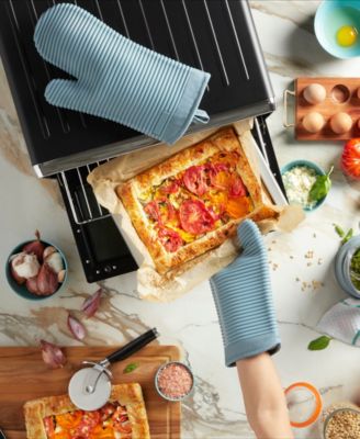 Ribbed Soft Silicone Oven Mitt 2-Pack Set, 7.5" x 13"