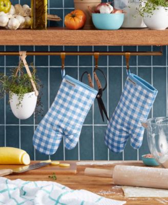 Gingham Oven Mitt 2-Pack Set, 7" x 13"