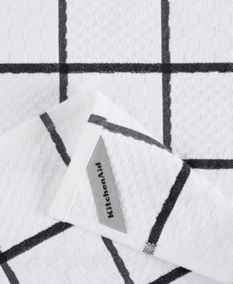 Quilted Cotton Terry Cloth Kitchen Towel, Oven Mitt, Potholder 4-Pack Set