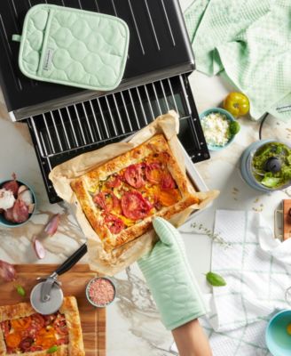 Quilted Cotton Terry Cloth Kitchen Towel, Oven Mitt, Potholder 4-Pack Set