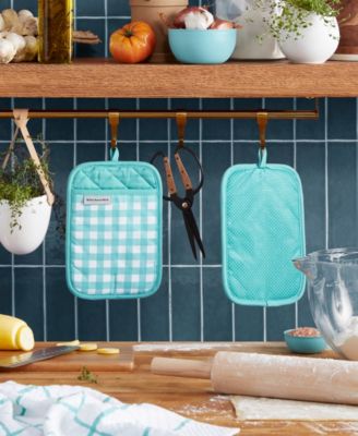 Gingham Pot Holder 2-Pack Set, 7" x 10"
