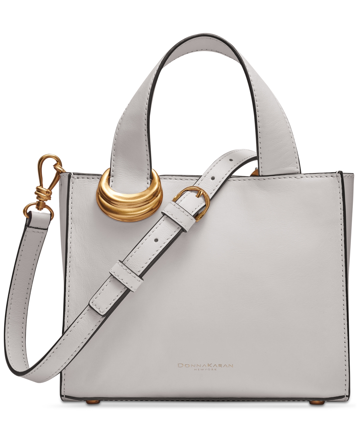 Donna Karan New York Hewlett Leather Top Handle Buckle Crossbody