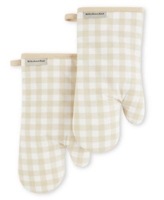 Gingham Oven Mitt 2-Pack Set, 7" x 13"
