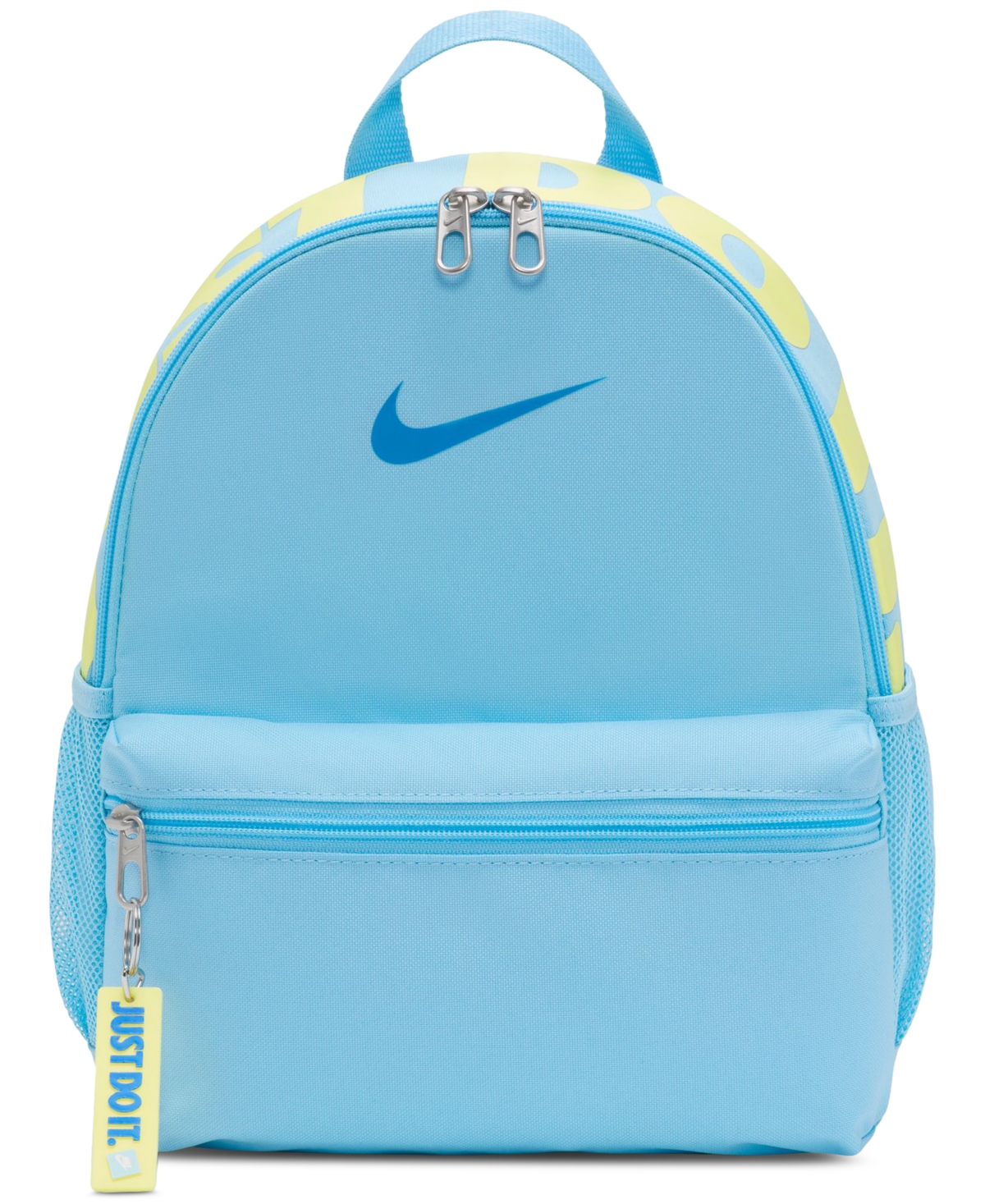 Nike Kids' Brasilia Jdi Mini Backpack In Aquarius Blue,lt Laser Orange,photo Blue