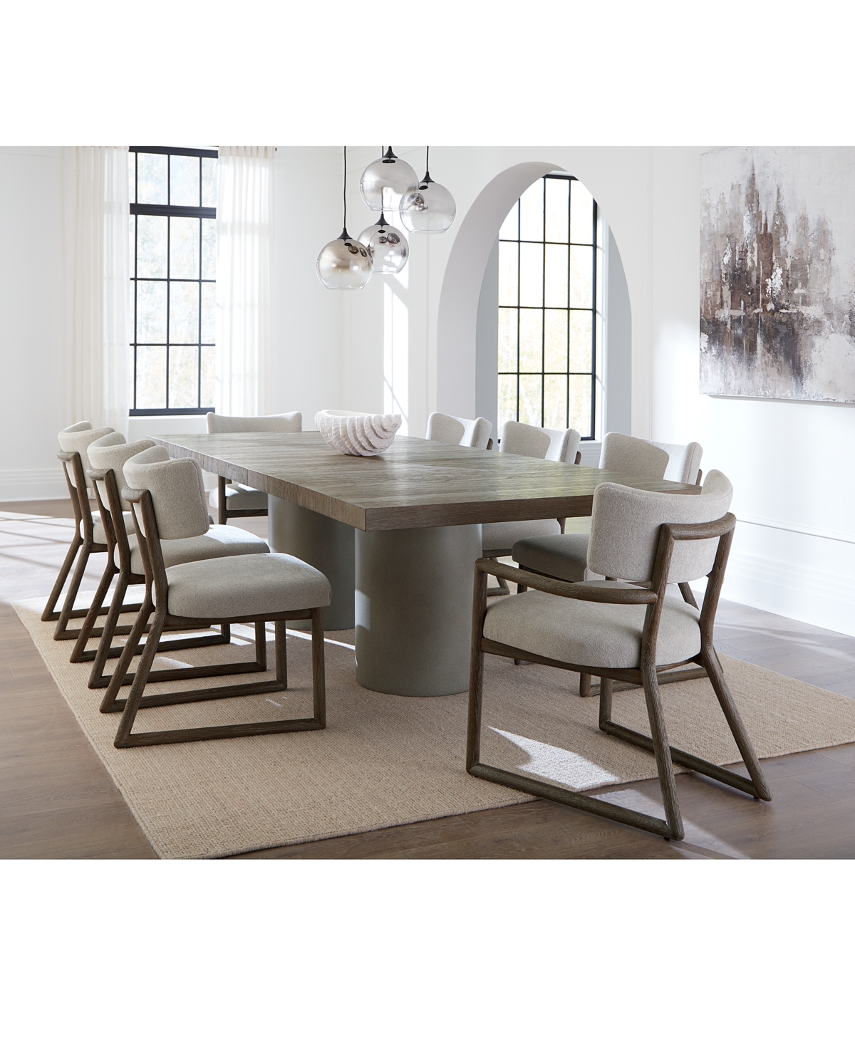 Bernhardt Fantasia 9pc Dining Set (table + 6 Side Chairs + 2 Arm Chairs) In No Color
