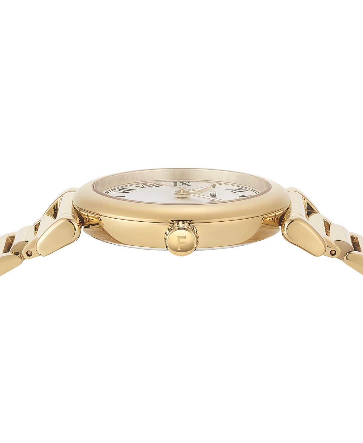 Shop Ferragamo Salvatore  Women's Swiss Gold Ion Plated Stainless Steel Bracelet Watch 36mm