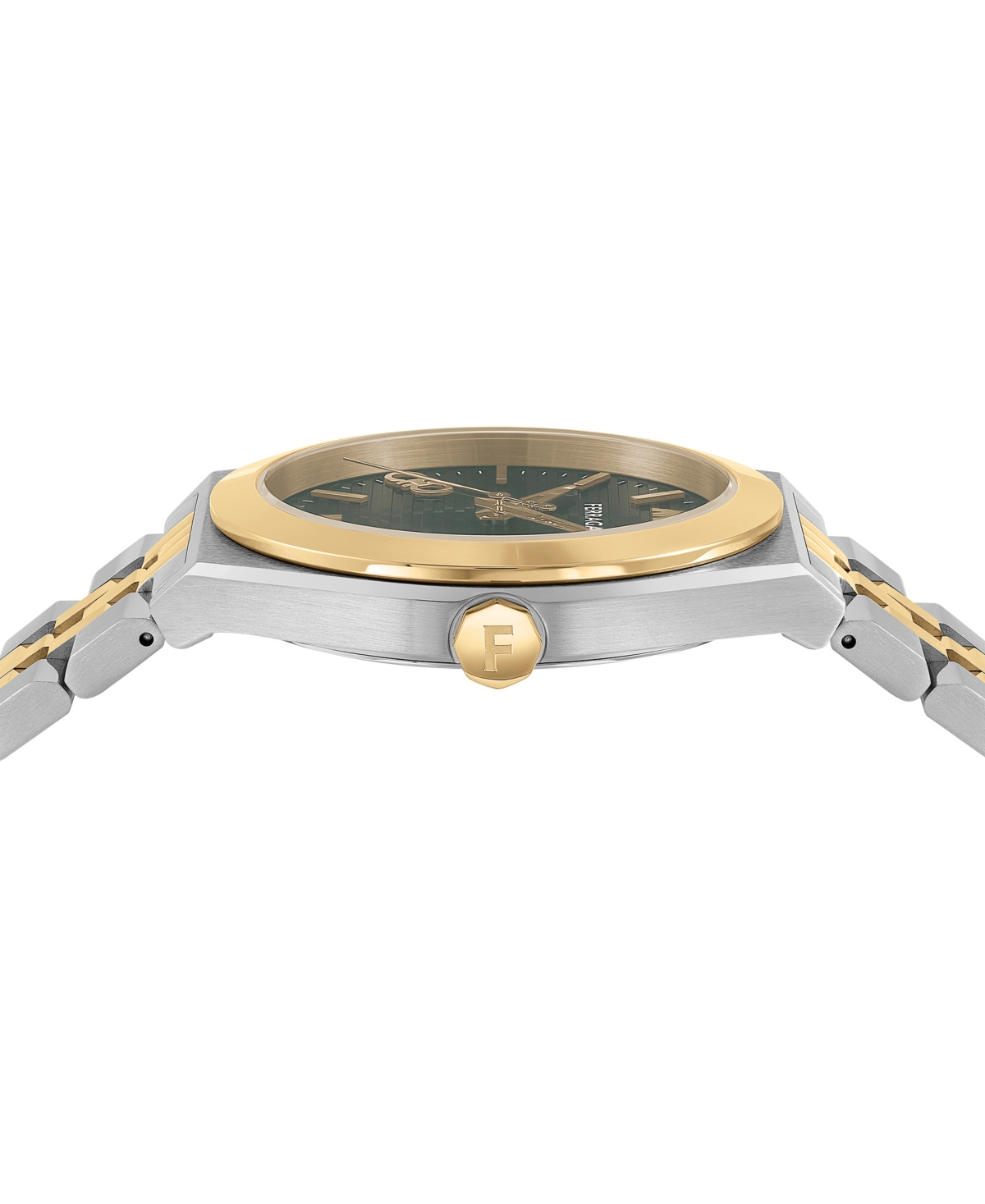 Shop Ferragamo Salvatore  Men's Swiss Two-tone Stainless Steel Bracelet Watch 40mm In Two Tone