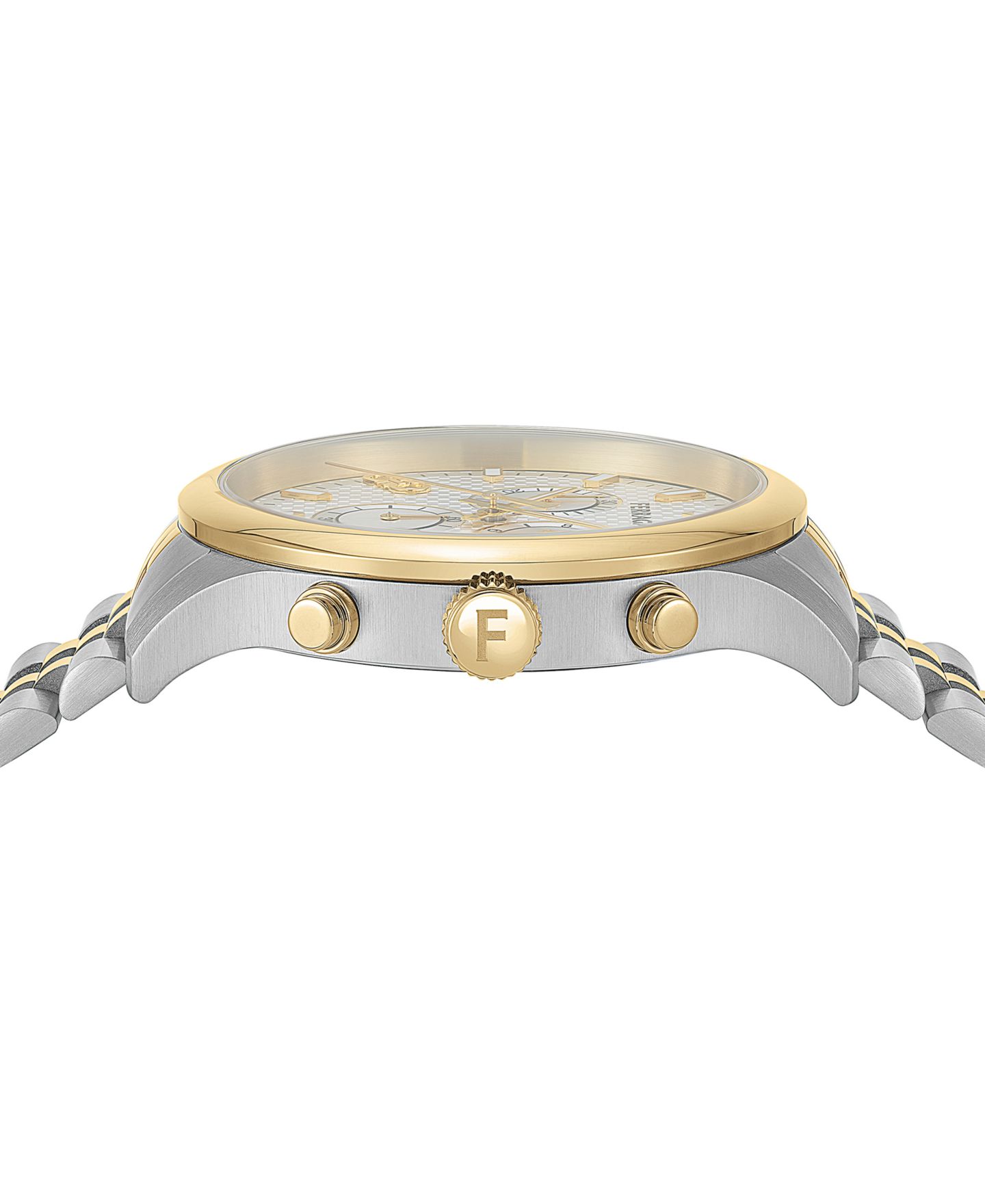Мужские часы Ferragamo Salvatore Swiss Chronograph Two-Tone Stainless Steel Bracelet Watch 42mm — фото 2