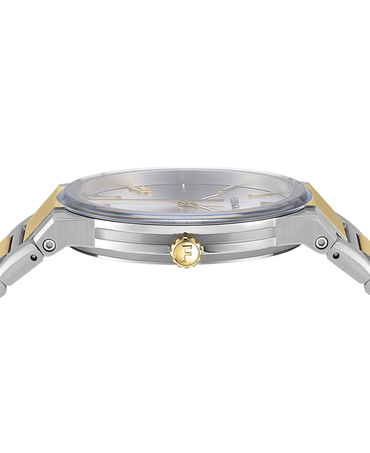 Shop Ferragamo Salvatore  Men's Swiss Two-tone Stainless Steel Bracelet Watch 41mm In Two Tone