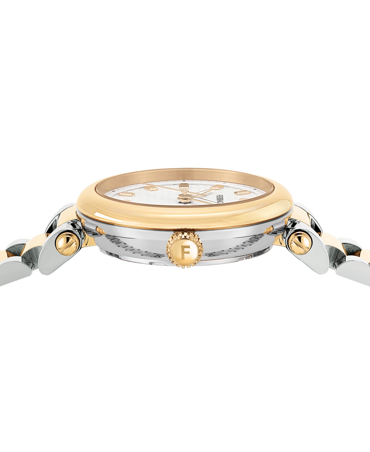 Shop Ferragamo Salvatore  Women's Swiss Two-tone Stainless Steel Bracelet Watch 30mm In Two Tone