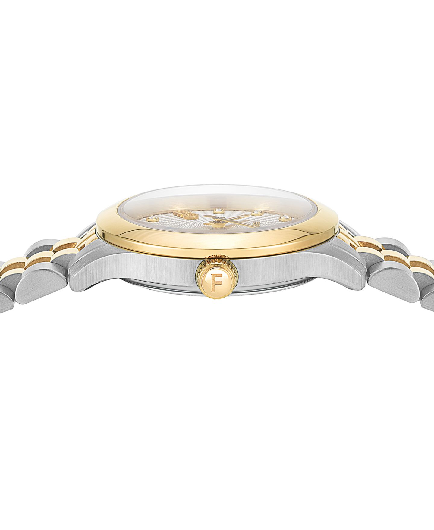 Женские часы Ferragamo Salvatore Swiss Diamond Accent Two-Tone Stainless Steel Bracelet Watch 25mm — фото 2