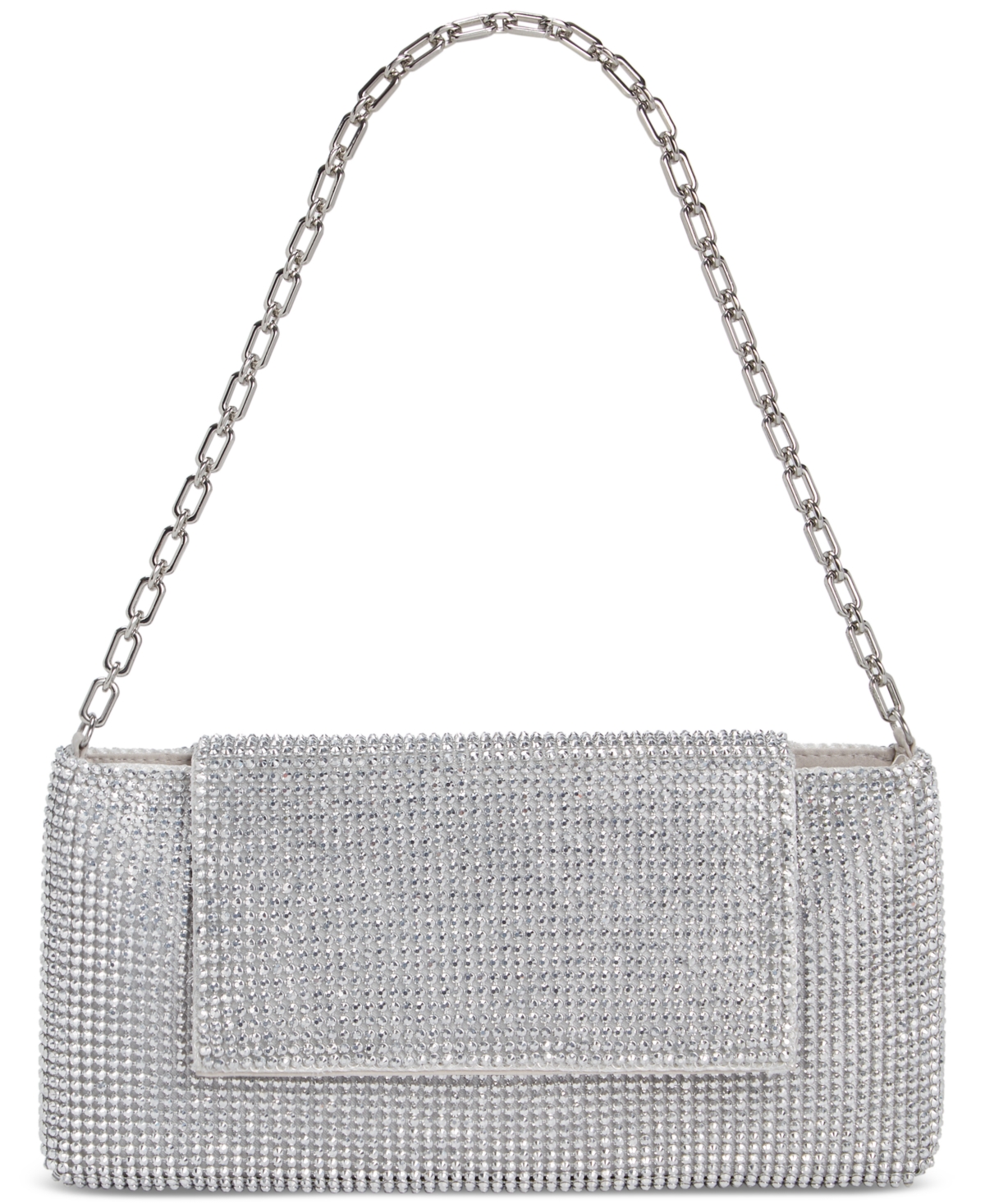 Mesh East West Baguette Bag, Created for Macy's - Silver