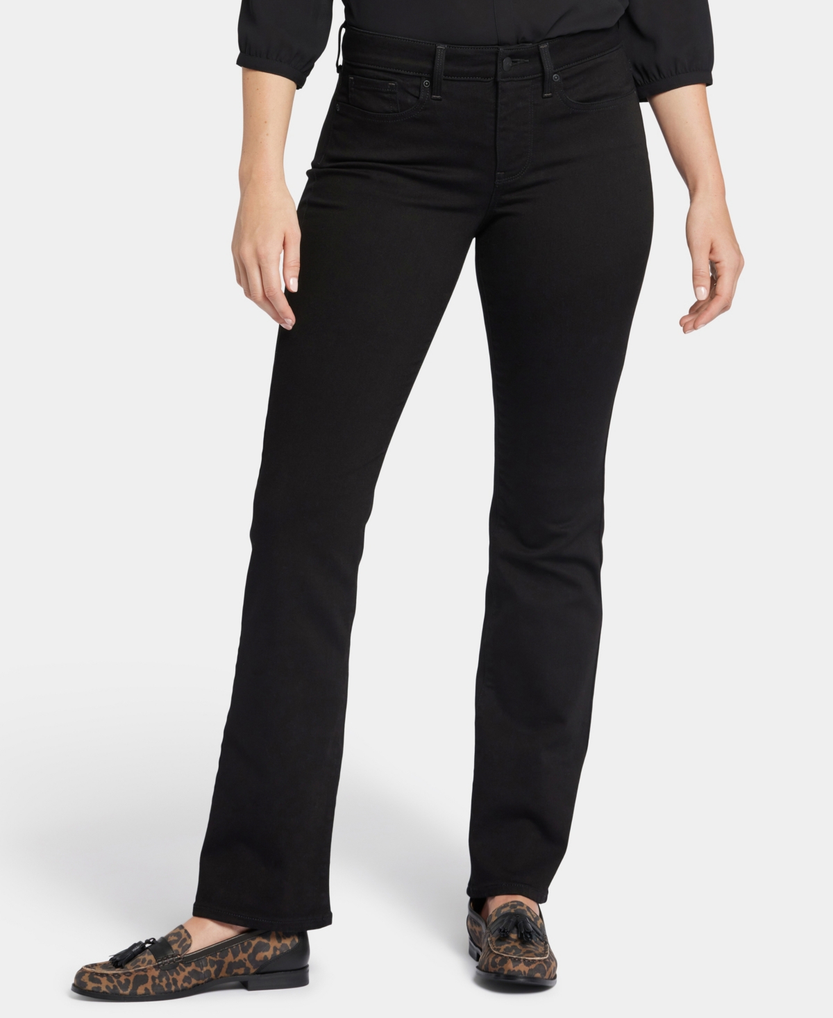 Shop Nydj Women's Barbara Bootcut Jeans In Black