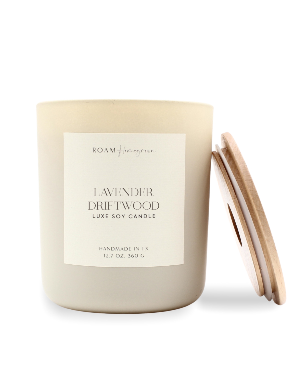 Luxe Lavender Driftwood Candle, 12.7 oz - Cream
