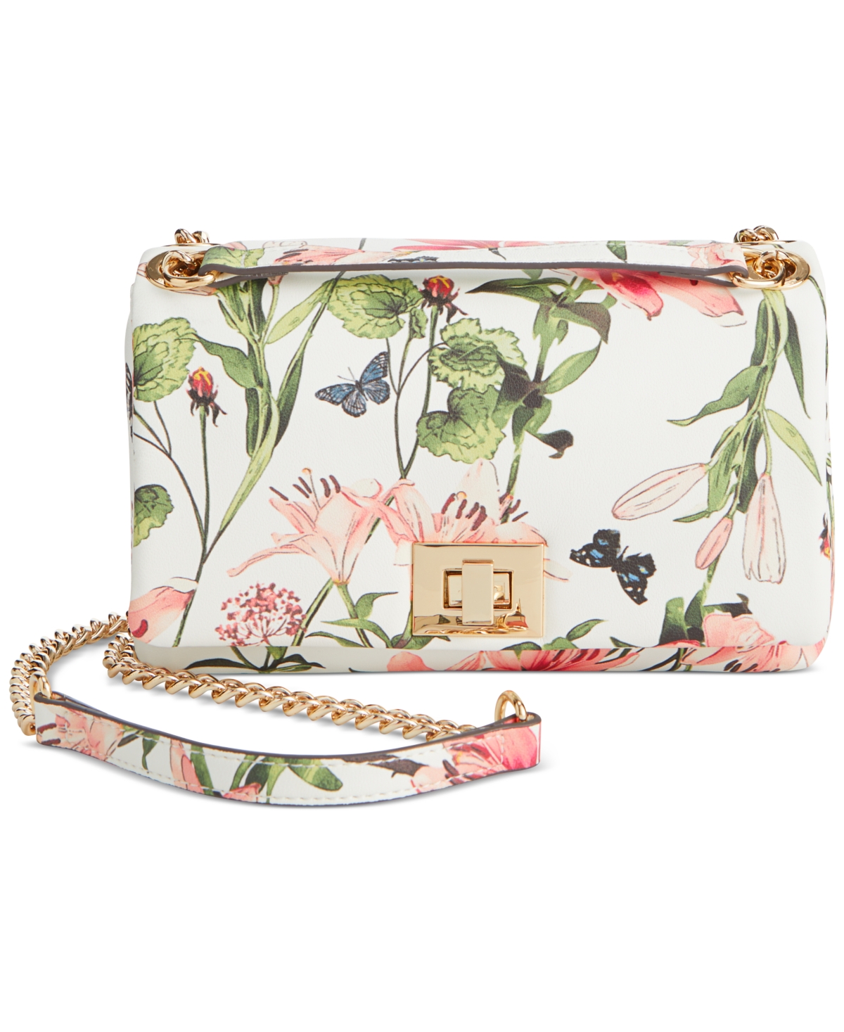 Shop Inc International Concepts Soft Ajae Floral Flap Crossbody, Created For Macy's In Mel Blooms