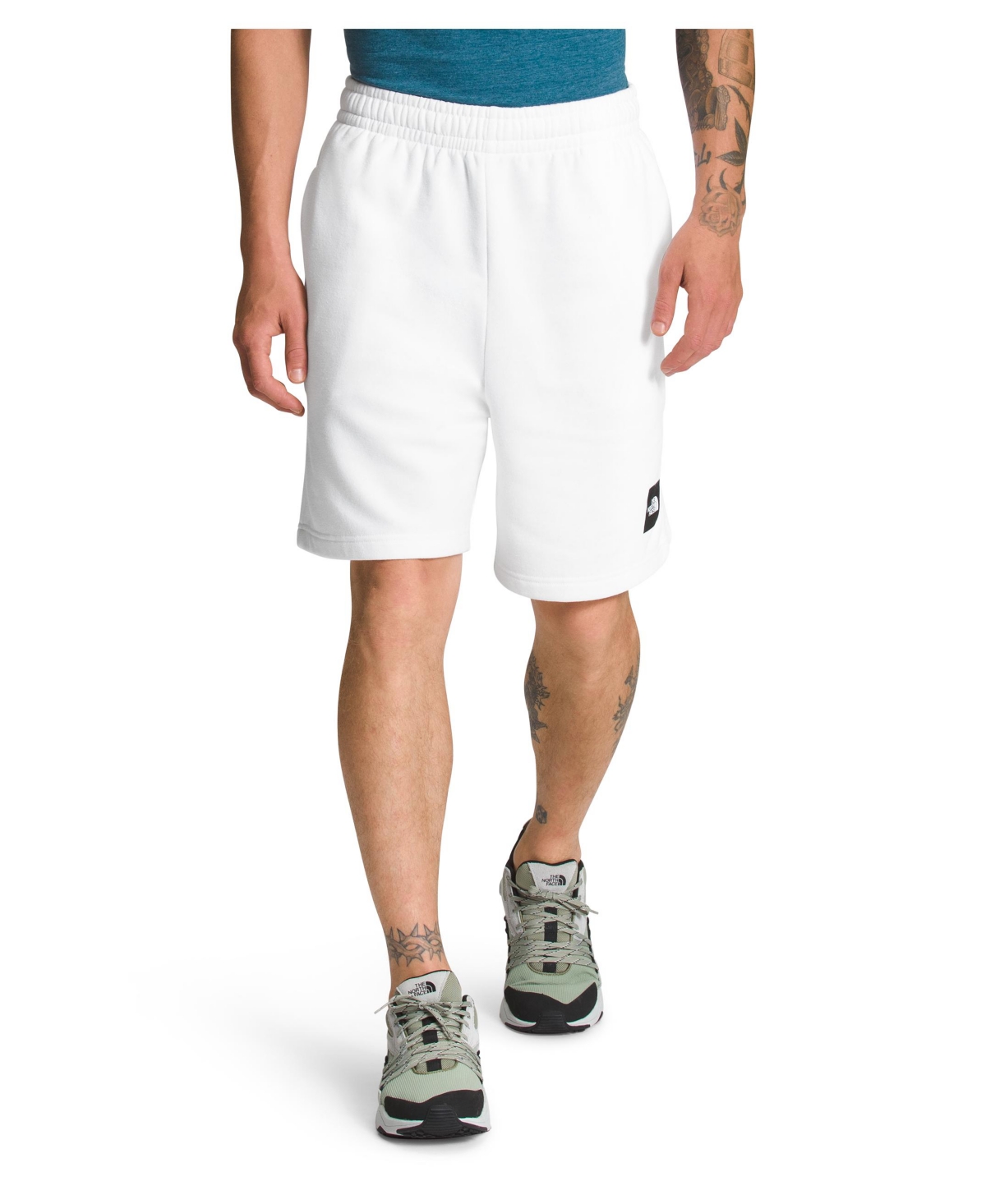 Shop The North Face Men's Box Nse Shorts In Tnf White,black