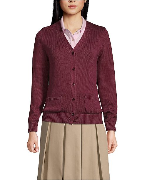 alfani Lands' End Women's Cotton Modal Button Front Cardigan Sweater Women's Fashion Shoes & Accessories