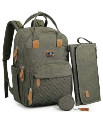 Diaper Bag Backpack with Portable Changing Pad, Pacifier Case and Stroller Straps