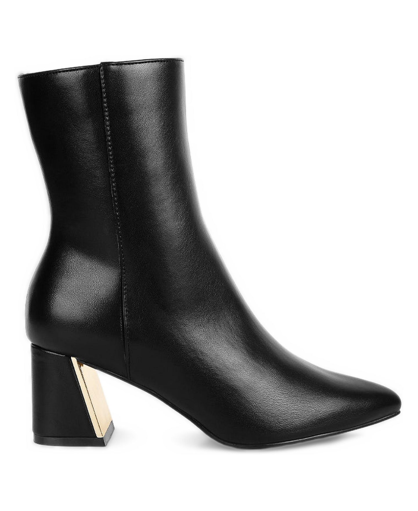 Женские ботинки London Rag Kaira Metallic Accent Heel High Ankle, цвет: Чёрный гладкий — фото 2