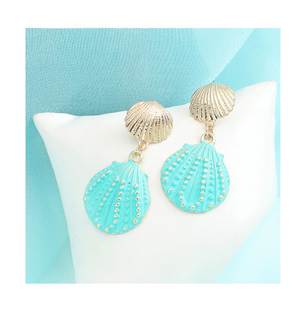 Sohi Women's Seashell Drop Earrings
