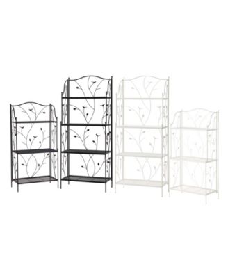 52" H 4-Tiered Rectangular Metal Shelf Plant Stand or Storage Rack