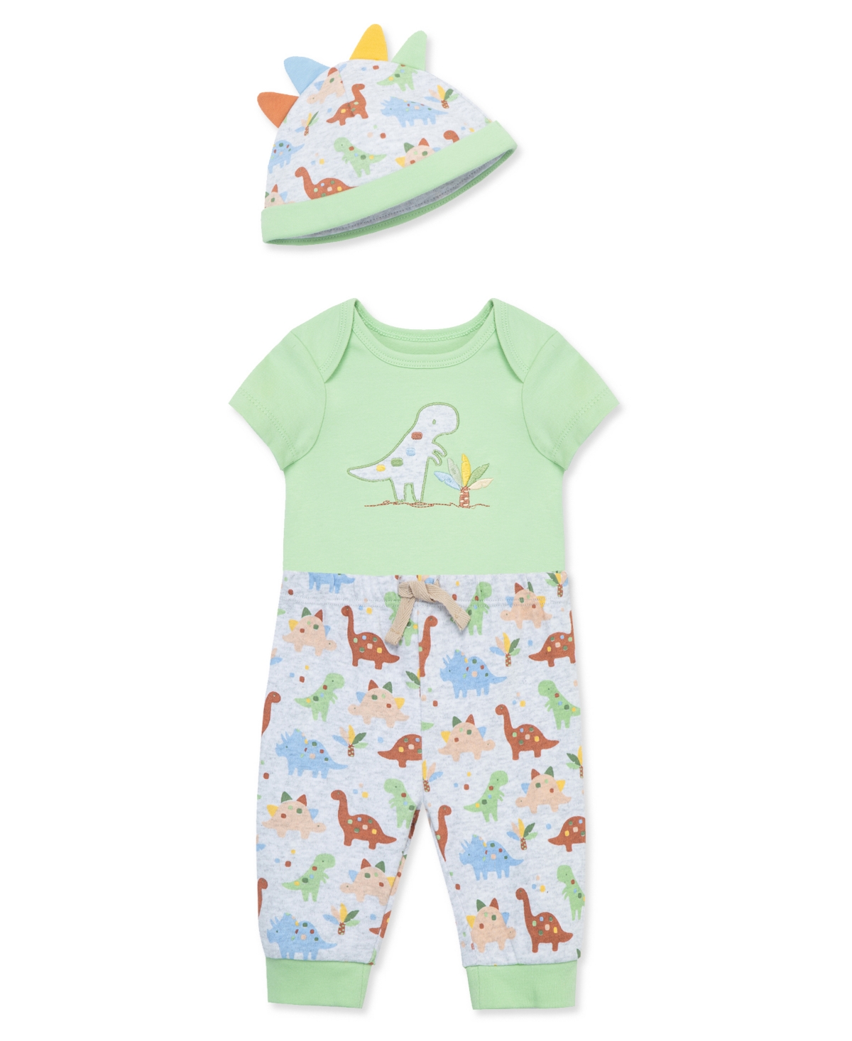 Little Me Baby Boys Bodysuit Pant Set with Hat