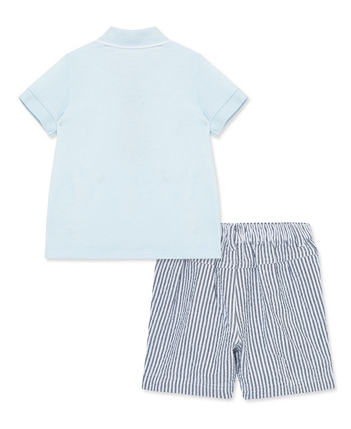Little Me Baby Boys Sailboat Polo Shorts Set - Macy's